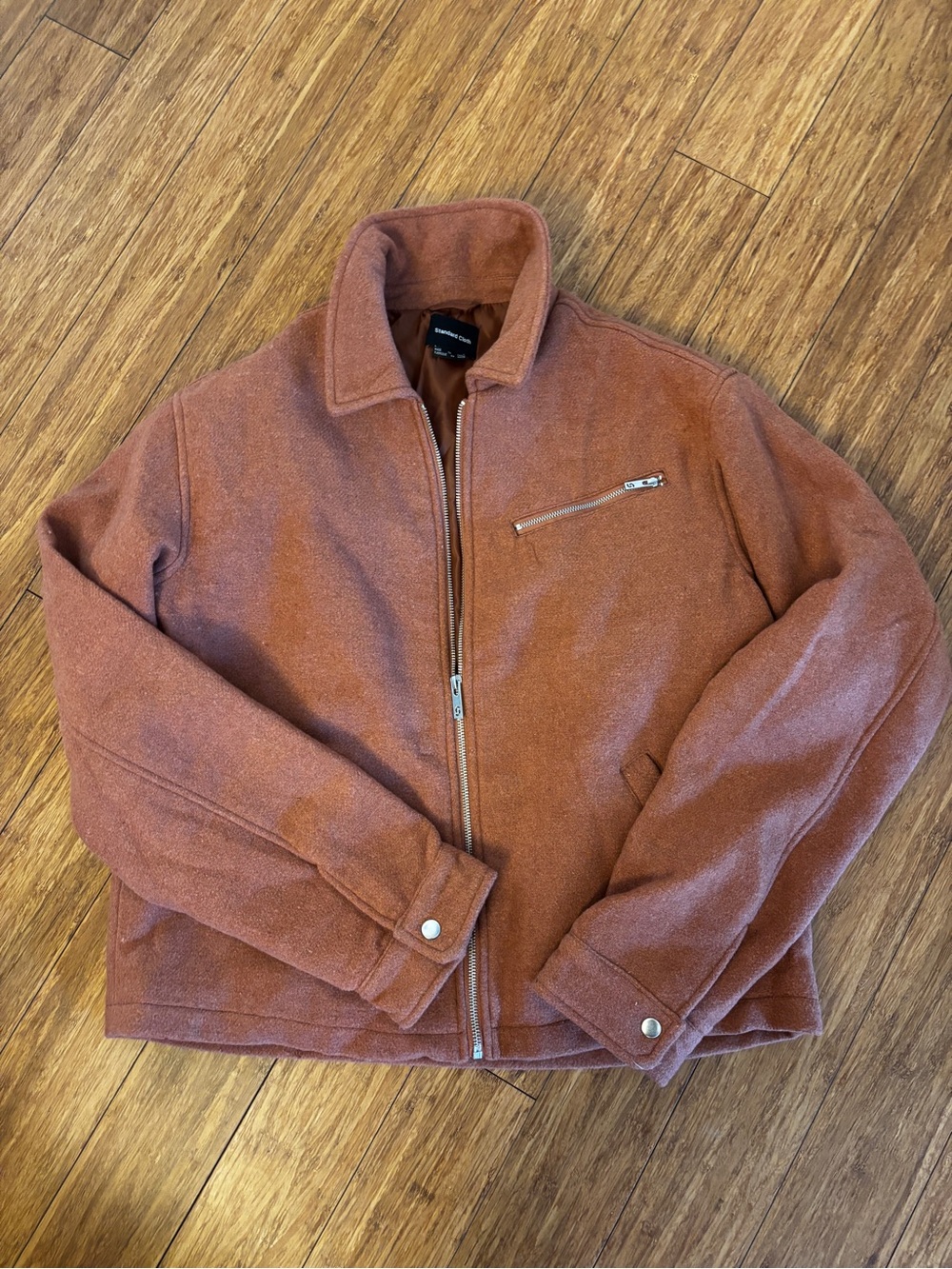 Standard Cloth Men's Rust Zip-Front UT Austin Jacket large never worn